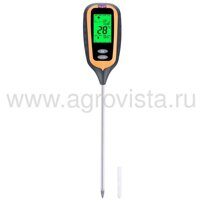 Прибор для исследования почвы 4в1 (pH, температура, влажность, освещенность)