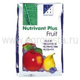 Нутривант Плюс Плодовый 12-5-27+8CaO+МЭ+FV (25кг)